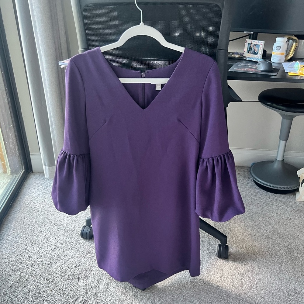 Chelsea28 Purple V-Neck Blouse
